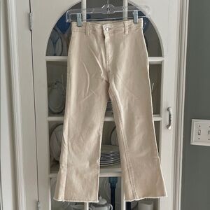 btween Girls Canvas Cream Jeans size: 8